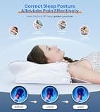 Ultra Pain Relief Adjustable Hollow Contour Cooling Pillow for Neck Support