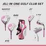 Precise M5 Women's Complete Titanium Golf Club Set with Dual-Strap Bag