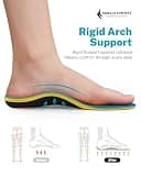 WalkHero Heavy Duty Plantar Fasciitis Orthotic Insoles with High Arch Support