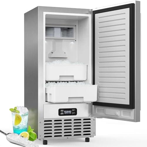 Electactic 15-Inch Undercounter Nugget Ice Machine, 66 lbs Daily Capacity