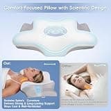 Missleep Dual-Height Ergonomic Memory Foam Pillow with Breathable Ice Silk Cover