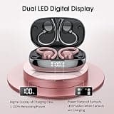 HiFi Stereo Sport Wireless Bluetooth 5.3 Earbuds with Secure Fit Earhooks