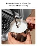 EUHOMY 20-Bar Espresso Machine with Integrated Burr Grinder and Steam Wand