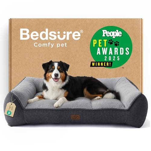 Bedsure SupportMax XL Pro Orthopedic Dog Bed for Large Dogs with Wrap-Around Bolster