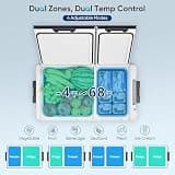 Feelfunn 12 Volt Refrigerator Car Fridge - 40QT Dual Zone Electric Cooler