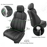 RIDEPOSH Custom Waterproof Leather Front and Rear Seat Protectors for Tacoma