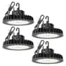 HYPERLITE 150W UFO LED High Bay Lights, 21,750lm 5000K Dimmable, 4-Pack