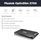 Plustek OpticSlim 2700 High-Speed A4 Document Flatbed Scanner with OCR