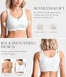 BRABIC Zip Front Closure Everyday Post-Surgery Compression Support Bra