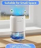35-Ounce Small Quiet Bedroom Dehumidifier with Auto Shut-Off and LED Lights