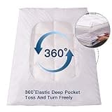 ELEMUSE Extra Thick Fusion Goose Down & Feather Mattress Topper, 400-TC