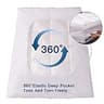 ELEMUSE Extra Thick Fusion Goose Down & Feather Mattress Topper, 400-TC