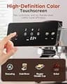AMZCHEF Espresso Machine with Grinder & 190°F–201°F Temperature Control