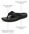 Vionic Mens Tide II Biomechanical Orthotic Flip Flop with Premium Leather Trim