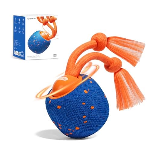 Cheerble Wicked Ball Rolly Smart Toy with Dual Tugging Ropes for Indoor Play
