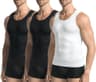 JESIDO Men's Slimming Body Shaper Chest Compression Undershirt 3-Pack