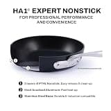 All-Clad HA1 Expert Nonstick 12-Inch Chef's Frying Pan with Ergonomic Handle and Lid