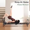 Fairgom Foldable Pilates Reformer Machine with Smooth Glide Dual Resistance