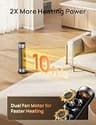 DREO 23-Inch Tower Space Heater with Dual DC Motors, 1500W Model DR-HSH025