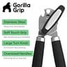 Gorilla Grip Heavy Duty Stainless Steel Smooth Edge Manual Can Opener Tool