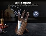 SYOKAMI 7-Piece High-Carbon Japanese Style Kitchen Knife Set with Magnetic Block