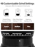 Aromaster Conical Burr Coffee Grinder with Anti-Static Tech and 48 Settings