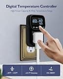 ZILLSEA Heavy Duty 15A 1800W Temperature Controlled Thermostat Outlet Plug