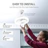 Bell+Howell SocketAir Wireless RGB Color-Changing Smart Fan Light