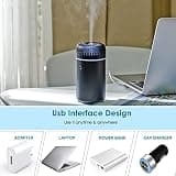 UrrSovv Car Cup Holder Diffuser Humidifier with 7-Color Changing LED Lights