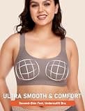 Gailife Women's Wireless Push Up Seamless Full Coverage Supportive T-Shirt Bra