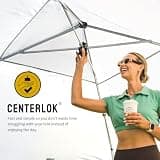 CROWN SHADES Commercial Instant Canopy Pop-Up Tent with CenterLok and Sidewalls (10x10)