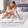 ELEMUSE Extra-Thick Down Alternative Mattress Pad with Box-Stitch Design