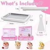Premium Rolled Ice Cream Maker Kit with Recipe Book, Stainless Tray, and Spatulas