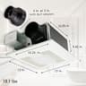 Panasonic WhisperFit Ceiling Mount Bathroom Exhaust Fan with Dimmable LED Light
