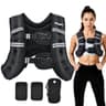 PACEARTH Adjustable Weighted Vest with Reflective Stripes and Mesh Pocket (6-30 lbs)