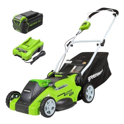 Greenworks 40V 16-Inch Cordless Push Lawn Mower with 4.0Ah Battery and Charger