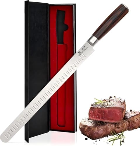 imarku 12-Inch Ultra Sharp Japanese High Carbon Stainless Steel Brisket Knife