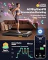 UREVO Smart Bluetooth Under Desk Walking Pad with Dual Shock Absorption