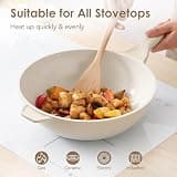 SENSARTE 11-Inch Ceramic Non-Toxic Nonstick Wok Pan with Stay-Cool Handle