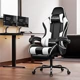GTPLAYER High-Back Computer Gaming Chair with Retractable Footrest & Headrest Support