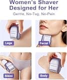 UNIMIKO Waterproof Electric Shaver for Women with Hypoallergenic Foil System