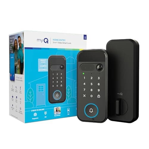 myQ Secure View 3-in-1 Smart Lock with 2K HDR Video Doorbell and Camera