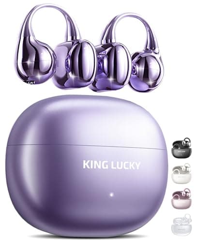 King Lucky Gen 3 Open-Ear Clip-On Wireless Earbuds with Noise Cancellation