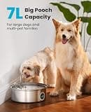 oneisall 7L Stainless Steel Pet Water Fountain with Visual Level Window