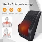 Boriwat Back Massager with Heat, 3D Kneading Massage Pillow with Remote