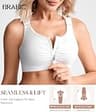 BRABIC Zip Front Closure Everyday Post-Surgery Compression Support Bra