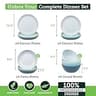 Grow Forward 16-Piece Premium Unbreakable Wheat Straw Dinnerware Set, Seascape