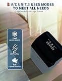 Garvee 14,000 BTU 3-in-1 Portable Air Conditioner with Follow Me Smart Remote