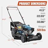 SENIX 21-Inch 170cc 4-Cycle Gas Powered Front-Wheel Drive Self-Propelled Lawn Mower
