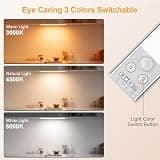 Gritin 2-Pack 14.7-Inch Under Cabinet Lights with Stepless Dimming Tech